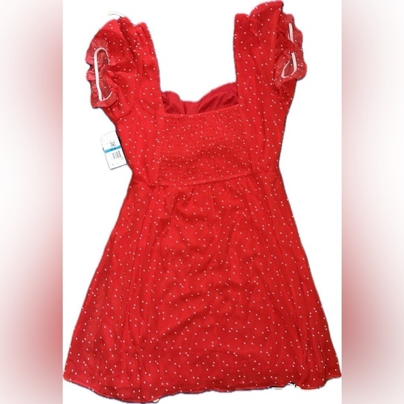 B Darlin Red Polka Dots Dress Size 9/10 - Picture 3 of 3